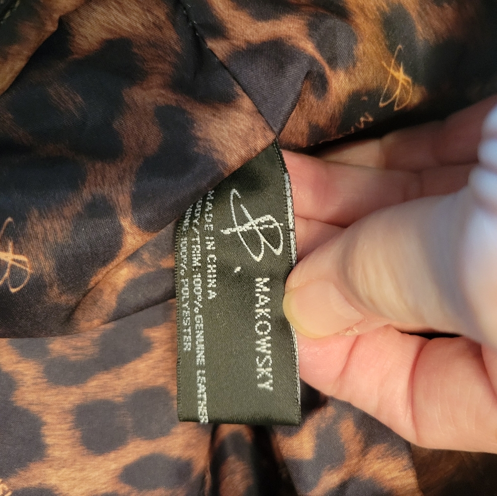 Leather B Makowsky large shoulder bag - Picture 2 of 6